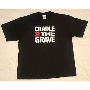 M&O KNITS Cradle 2 The Grave Black T-Shirt NEW OFFICIAL Blockbuster Promo Merch